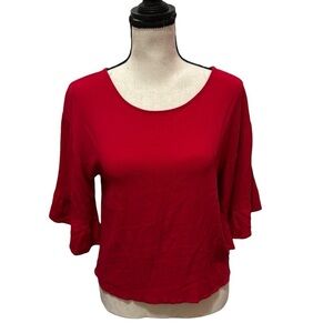 Forever 21 Red Criss-Cross Back Crop Top‎ – Size Small